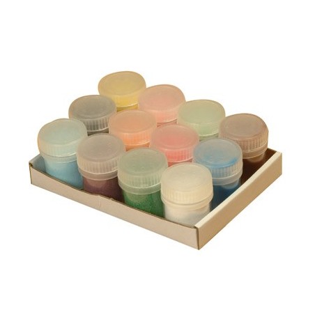 SABLE COLORÉ 12 POTS 45G COLORIS VIFS ASSORTIS