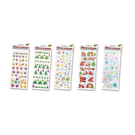 LOT 10 PL.STICKERS RÉSINE NOEL