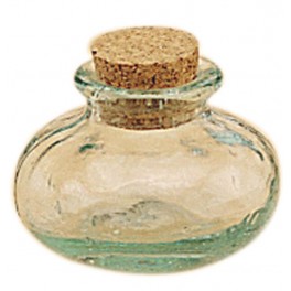 POT MINI EN VERRE HAUT 6CM CALEBASSE + BOUCHON LIÈGE