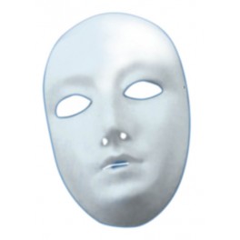 10 MASQUES BLANCS VISAGE ADULTE