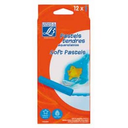 SOT PASTELS 12 PASTELS TENDRES CARRÉS COLORIS ASSORTIS