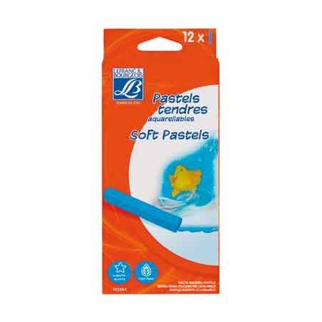 SOFT PASTELS 12 PASTELS TENDRES CARRES COLORIS ASSORTIS