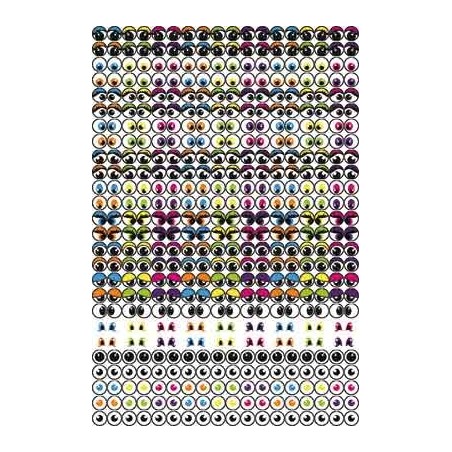 594 GOMMETTES YEUX ASSORTIES