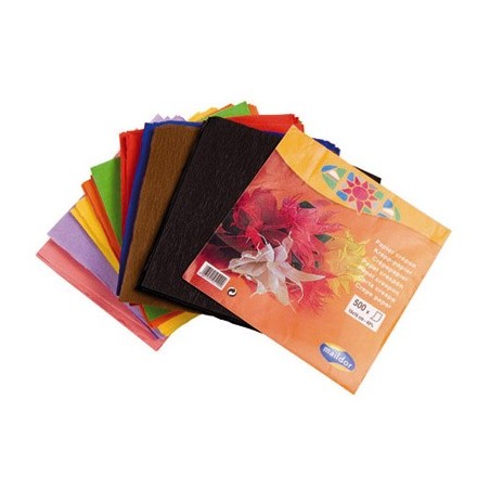 PQT 500 FS CREPON 16X16CM COULEURS ASSORTIES