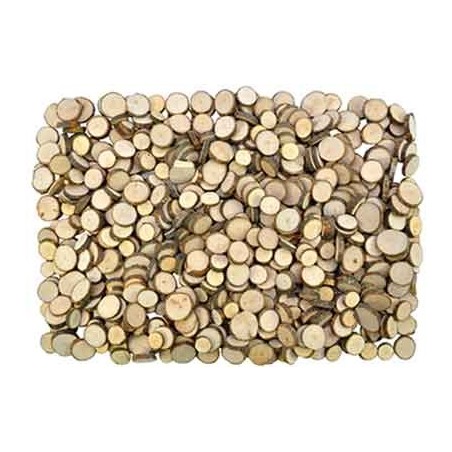 1KG RONDELLES BOIS NATUREL 1,5 À 3CM