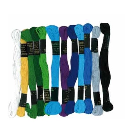 12 FILS COTON 7M BRACELETS BRÉSILIENS ASSORTIMENT MER DU SUD