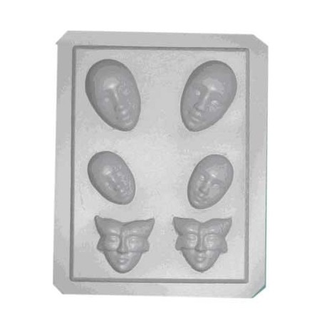 MOULE THERMOFORME Mini masques 6 assortis