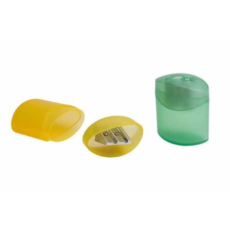 TAILLE-CRAYON MÉTAL 2 TROUS AVEC RÉSERVOIR