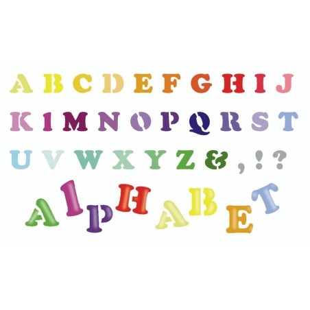 32 POCHOIRS LETTRES ET PONCTUATIONS