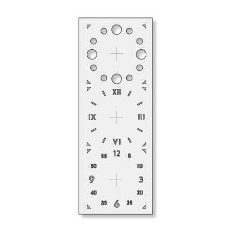 POCHOIR DECOR 15x40cm 3 Cadrans horloge