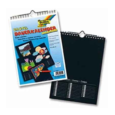 CALENDRIER PERPETUEL CARTON NOIR A CREER