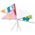 LOT DE 20 DRAPEAUX TRIANGULAIRES BLANCS