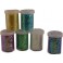 6 SALIÈRES 17G PAILLETTES LONGUES COLORIS ASSORTIS