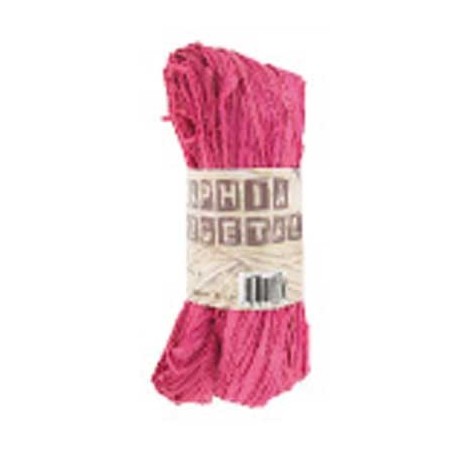 RAPHIA VÉGÉTAL PELOTE 50G ROSE