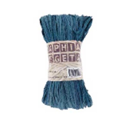RAPHIA VÉGÉTAL PELOTE 50G BLEU