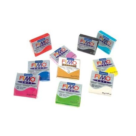FIMO SOFT 10 PAINS 57G COLORIS ASSORTIS