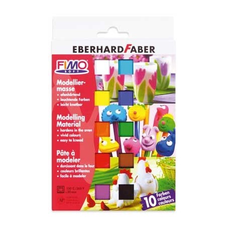 FIMO SOFT 12 DEMI-PAINS 25G COLORIS ASSORTIS