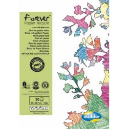 BLOC 30 FS CARTA FOREVER RECYCLE 130G BLANC A4