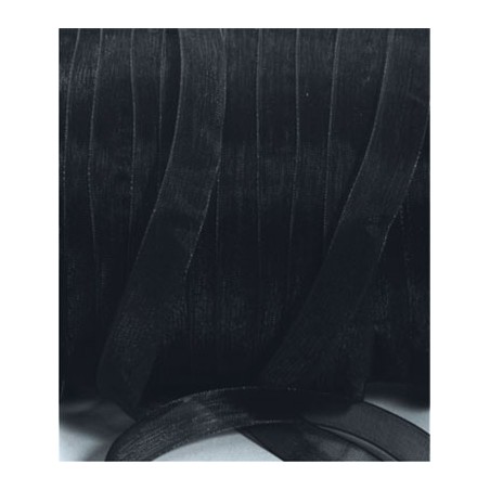 RUBAN EN ORGANZA 5M X 6MM NOIR