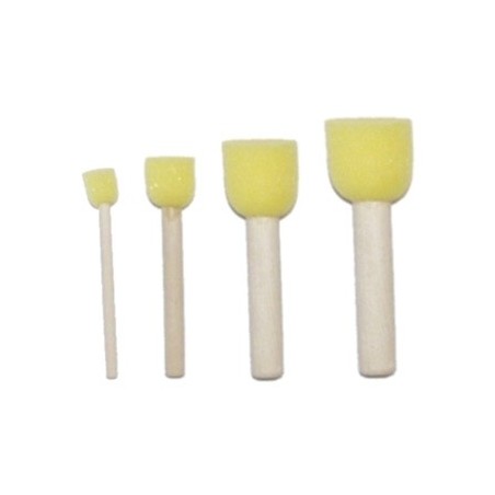 4 BROSSES A POCHER MOUSSE MANCHE BOIS