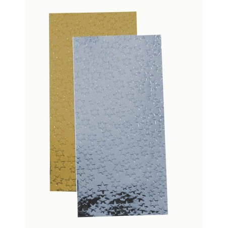 FEUILLE DE CIRE(1)  PREDECOUPEE ETOILES OR