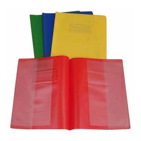 PROTÈGE-CAHIER PLASTIQUE 17X22 2 RABATS ROUGE 22/00È