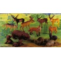 ANIMAUX DE LA FORET lot de 17 figurines assorties (6-14cm)