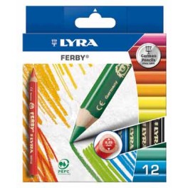 FERBY 12 CRAYONS COULEURS ASSORTIS
