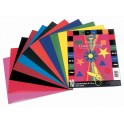 PAPIER LISSE GOMME 25X32CM POCHETTE 10 FS ASSORTIES