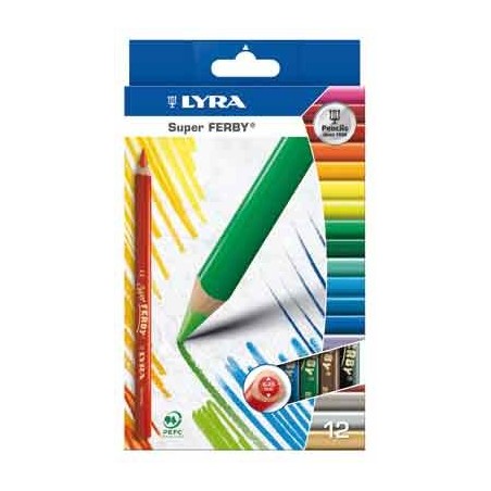 SUPER FERBY 12 CRAYONS COULEURS ASSORTIS