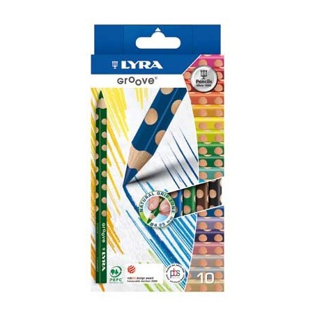GROOVE 10 CRAYONS COULEURS ASSORTIS
