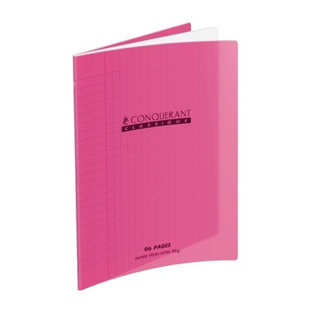 CAHIER PP ROSE 21X29,7 96P SÉYÈS 90G PIQURE