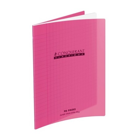 CAHIER PP ROSE 24X32 96P SÉYÈS 90G PIQURE