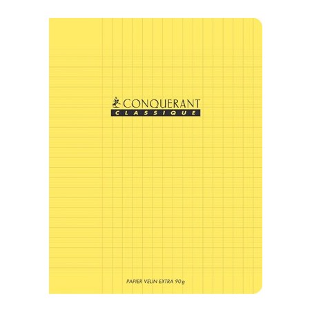 CAHIER PP JAUNE 24X32 48P SÉYÈS 90G PIQURE