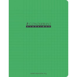 CAHIER PP VERT 24X32 48P SÉYÈS 90G PIQURE