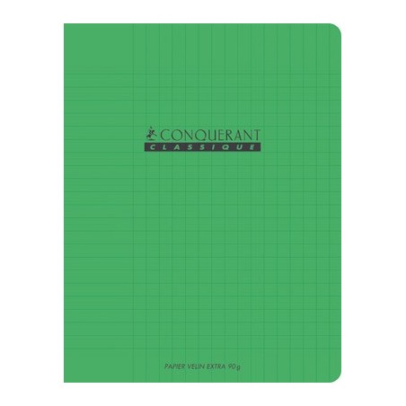 CAHIER PP VERT 24X32 48P SÉYÈS 90G PIQURE