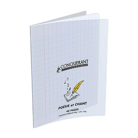 CAHIER POÉSIE ET CHANT PP 17X22 48P SÉYÈS/UNI 90G PIQURE
