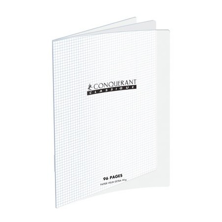 CAHIER PP INCOLORE 24X32 96P 5X5 90G PIQURE