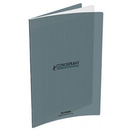 CAHIER PP GRIS 17X22 48P SÉYÈS 90G PIQURE