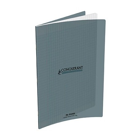 CAHIER PP GRIS 17X22 48P SÉYÈS 90G PIQURE