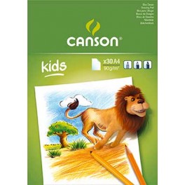 CANSON BLOC DESSIN BLANC A4 90G 30F