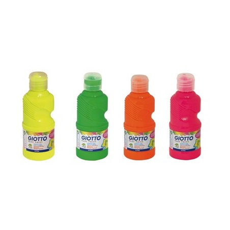 GOUACHE FLUO 4 FLACONS 250ML ASSORTIS