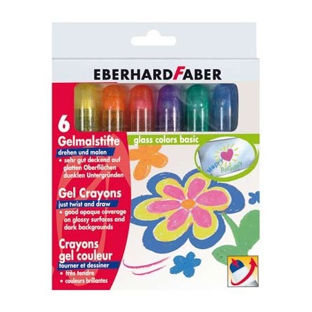 CRAYONS GEL TWISTER 6 couleurs pastels