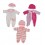 LOT DE 3 PYJAMAS FILLE 41 CM