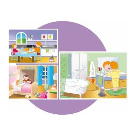 MOMENTS DE LA JOURNÉE LOT DE 3 PUZZLES SOFT