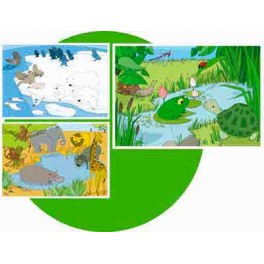 ANIMAUX DU MONDE LOT DE 3 PUZZLES SOFT