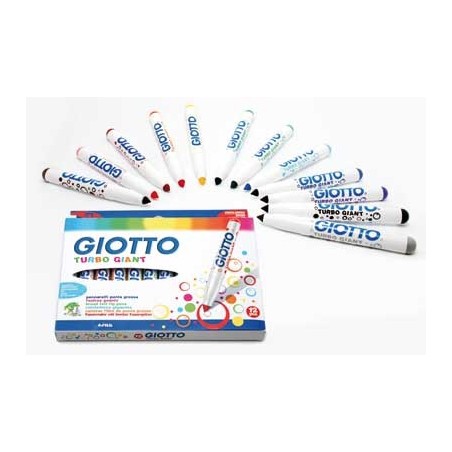 ETUI 12 FEUTRES TURBO GIANT PTE RONDE ASS.