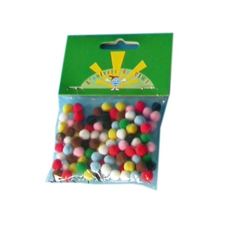 POMPONS 100 ASSORTIS 7mm