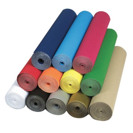 1F CARTON ONDULE GROSSE CANNELURE 0,70X2M JAUNE