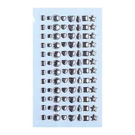 96 STRASS DIAMANTS ADHÉSIFS ASSORTIS